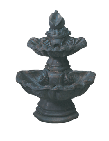 Two Tier With Pitcher Cast Stone Outdoor Garden Fountain Fountain Tuscan